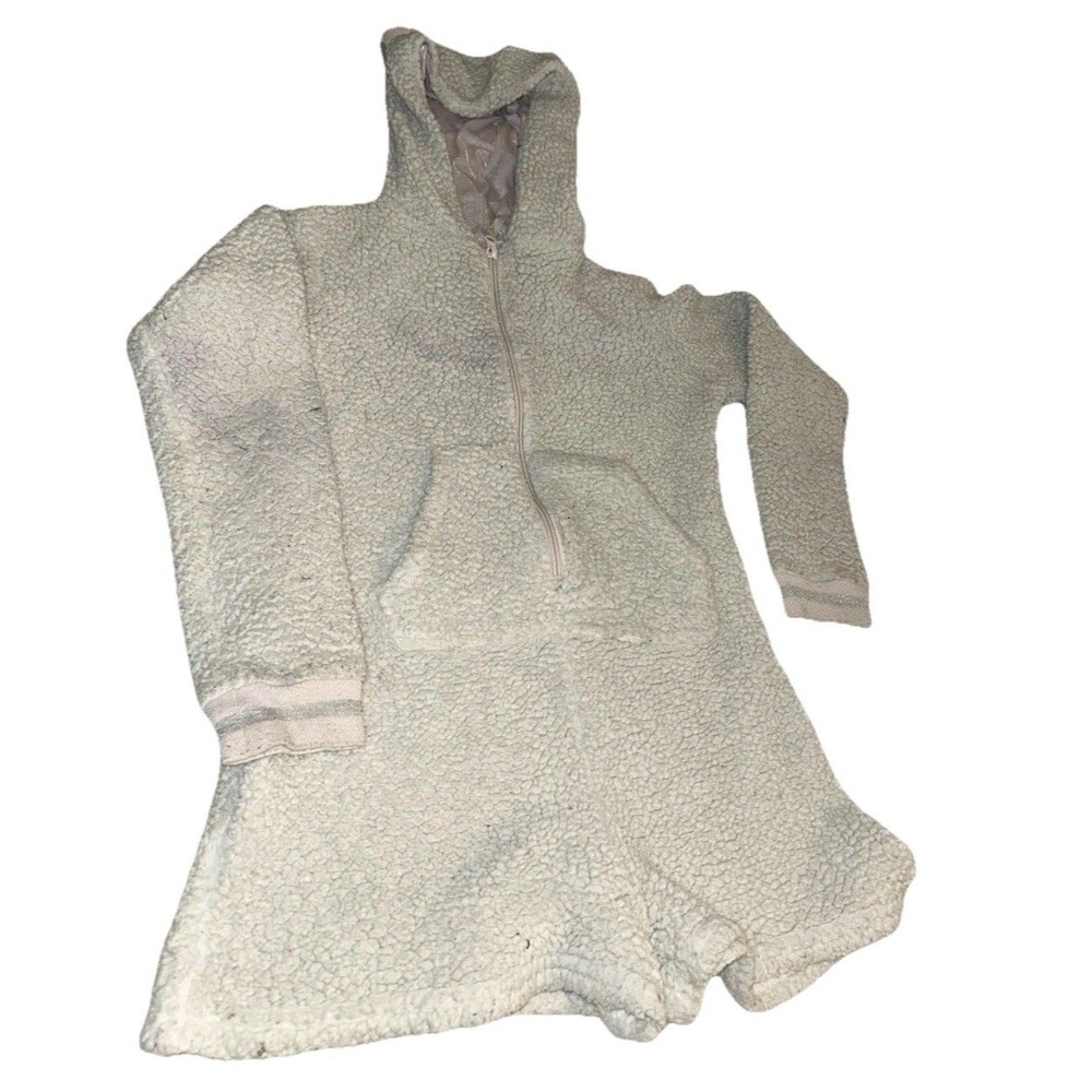 More Than Magic Sleepwear Girls Large 10/12 Long Sleeve Pajama Romper Hoodie
